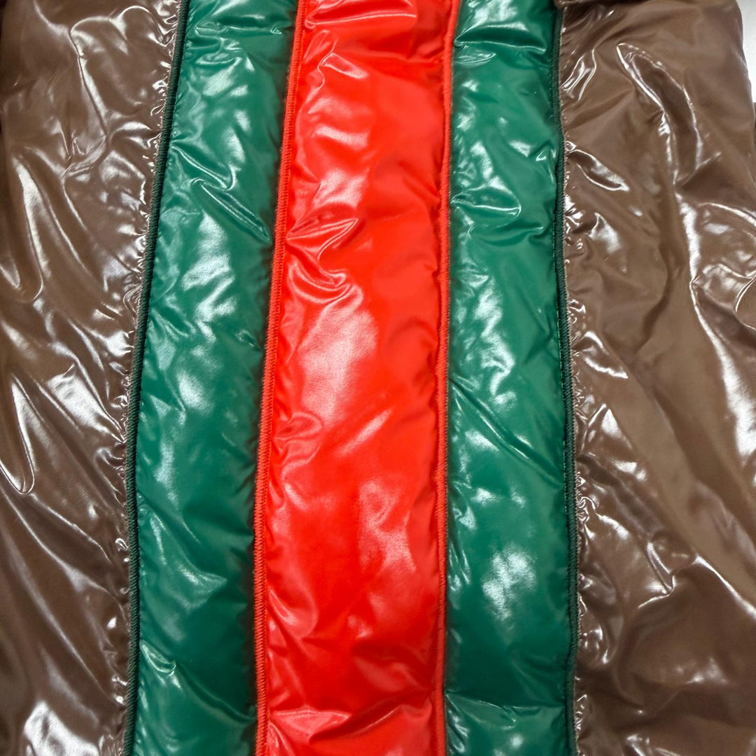 Excellent GUCCI adidas Down vest Web Line Three Stripes Brown Nylon mens