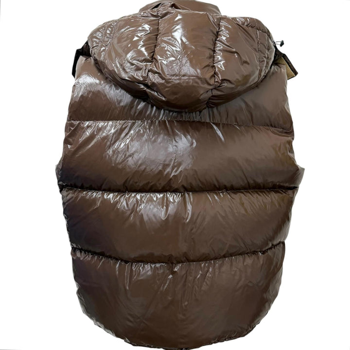 Excellent GUCCI adidas Down vest Web Line Three Stripes Brown Nylon mens