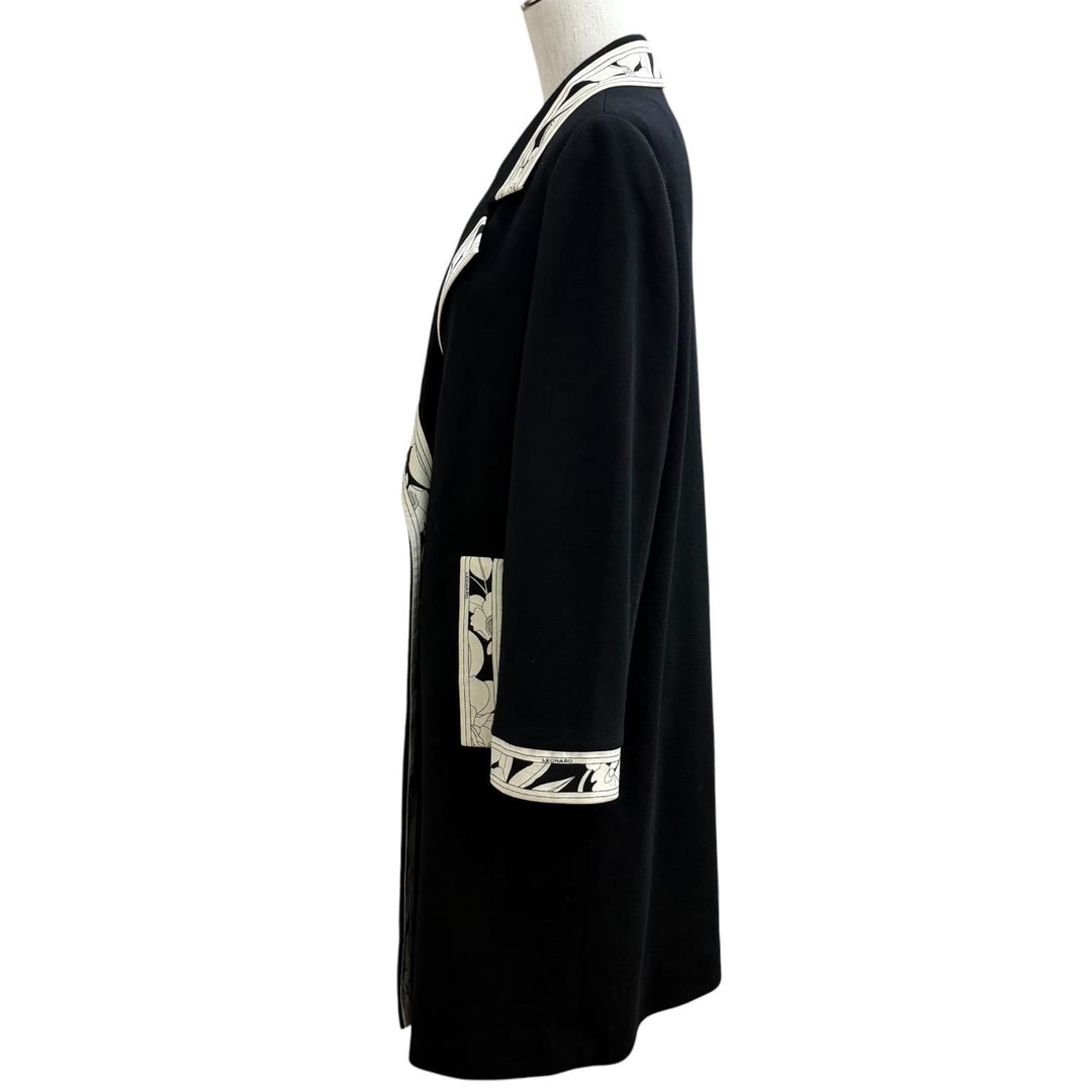 Great LEONARD FASHION coat Includes 4 extra belts and logo buttons. wool 11
