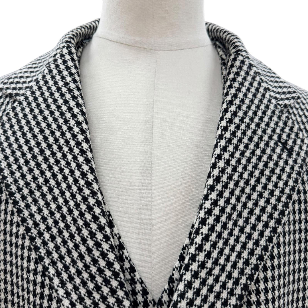 Excellent GUCCI ensemble Houndstooth pattern jacket and vest set black 48 541766