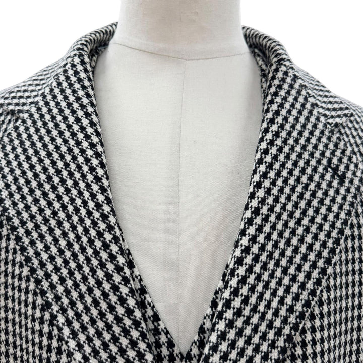 Excellent GUCCI ensemble Houndstooth pattern jacket and vest set black 48 541766