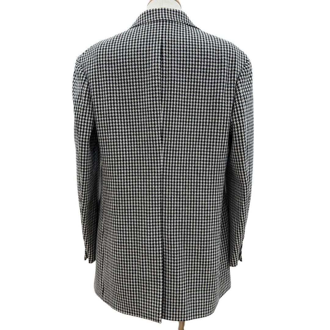 Excellent GUCCI ensemble Houndstooth pattern jacket and vest set black 48 541766