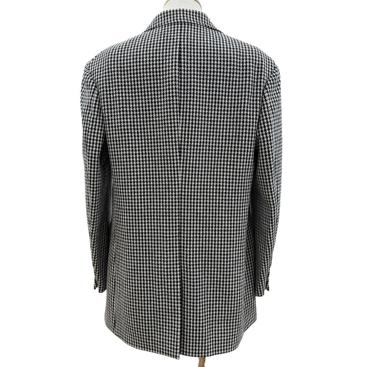 Excellent GUCCI ensemble Houndstooth pattern jacket and vest set black 48 541766