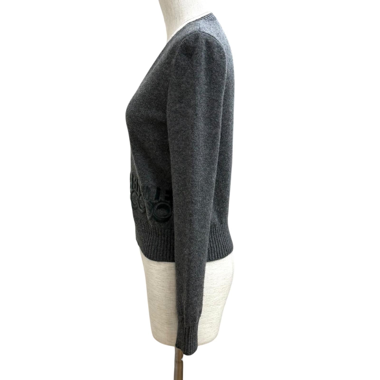 Excellent CHANEL knit gray cashmere Women 34 P57351 – caro-japan