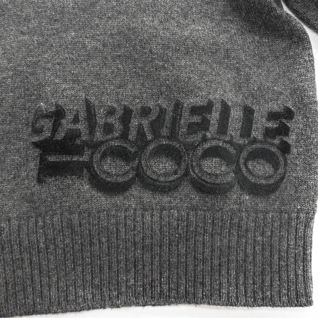 Excellent CHANEL knit gray cashmere Women 34 P57351