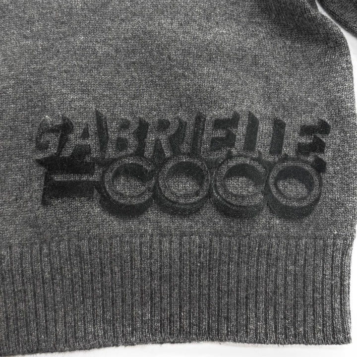 Excellent CHANEL knit gray cashmere Women 34 P57351