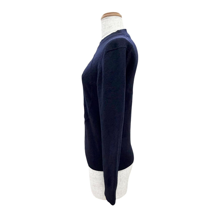 Great HERMES knit H-Lift Long Sleeve Knit Sweater Dark navy cashmere 34 4E2604D1