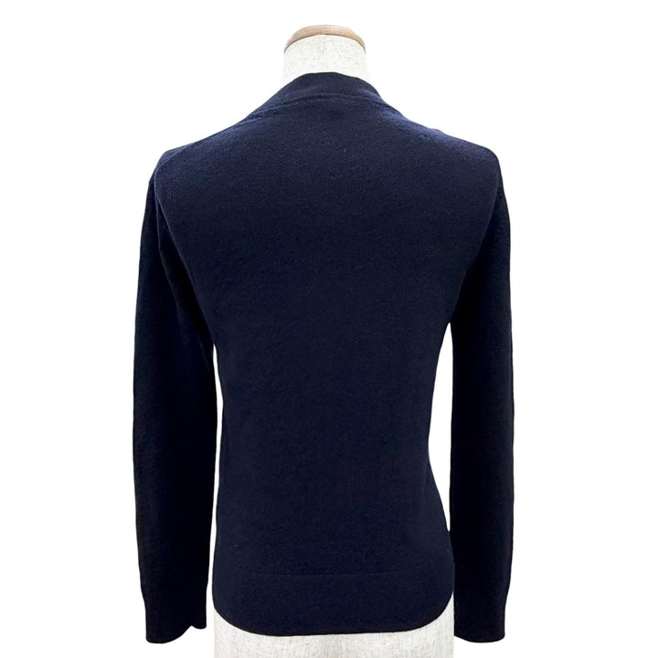 Great HERMES knit H-Lift Long Sleeve Knit Sweater Dark navy cashmere 34 4E2604D1