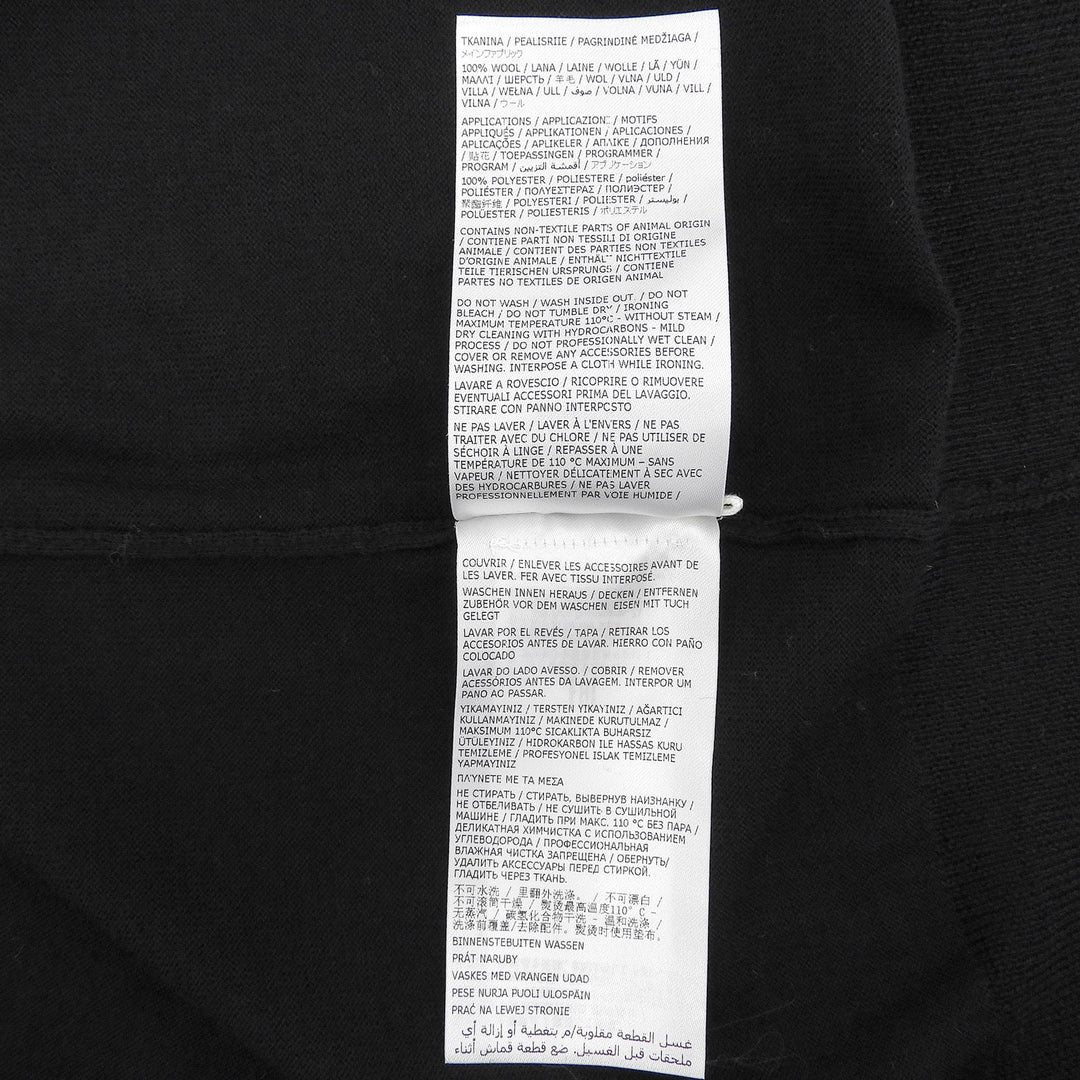 Excellent JIL SANDER cardigan With sequins black wool 32 J02Gold Plated0008