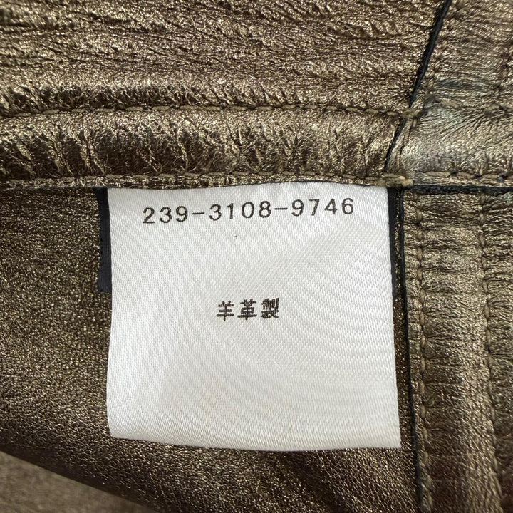 Very Good GUCCI coat Tom Ford era lambskin gold Sheep leather Women 42