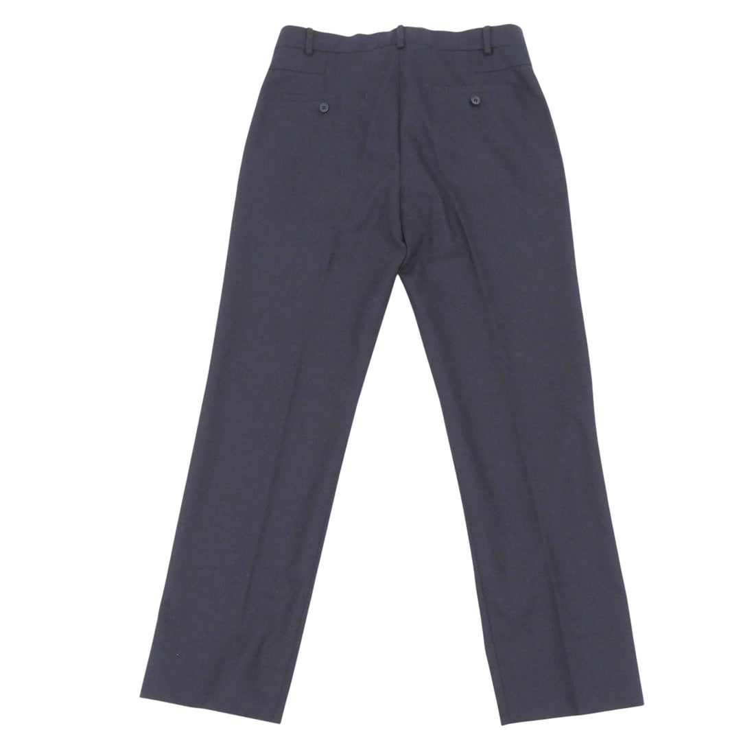 Great HERMES slacks Center press Navy wool mens 42 H565020H2