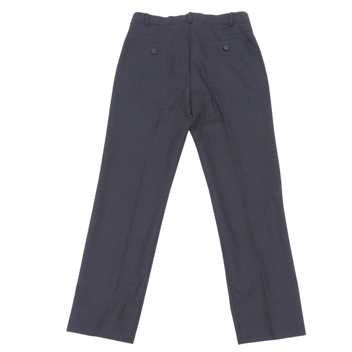 Great HERMES slacks Center press Navy wool mens 42 H565020H2