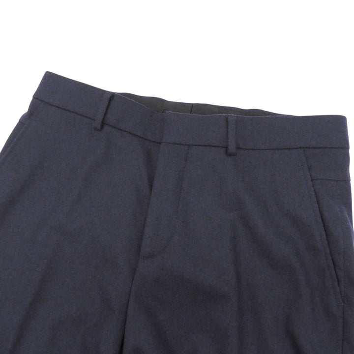 Great HERMES slacks Center press Navy wool mens 42 H565020H2
