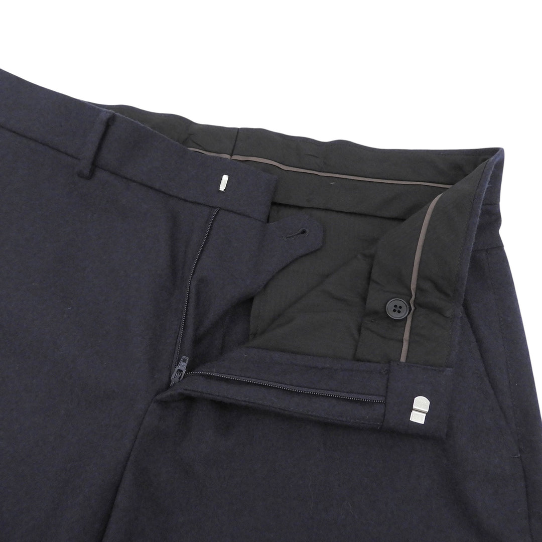 Great HERMES slacks Center press Navy wool mens 42 H565020H2