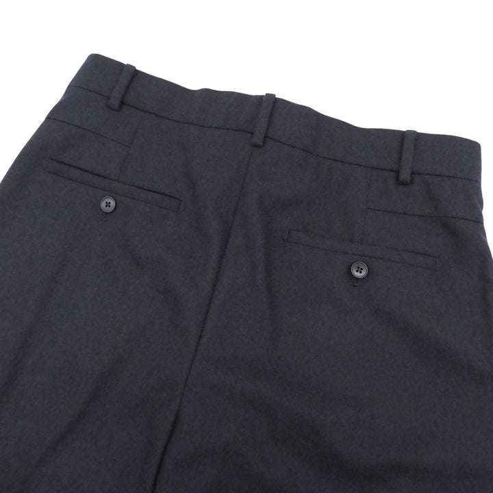 Great HERMES slacks Center press Navy wool mens 42 H565020H2