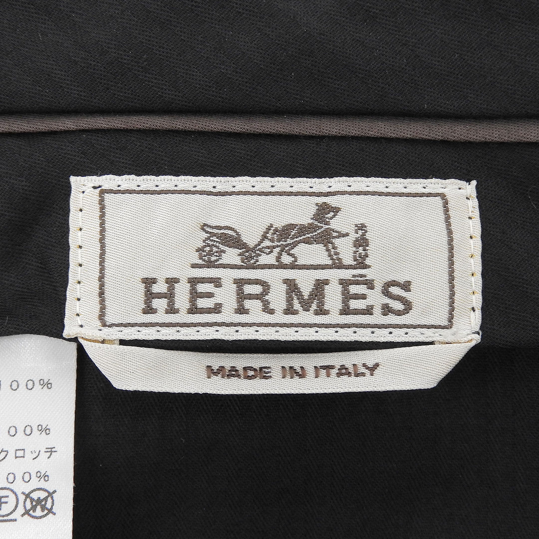 Great HERMES slacks Center press Navy wool mens 42 H565020H2