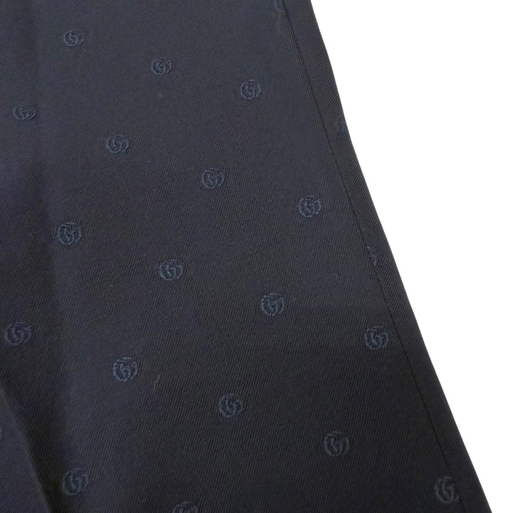 Excellent GUCCI Pants GG logo all-over print slacks/trousers Navy