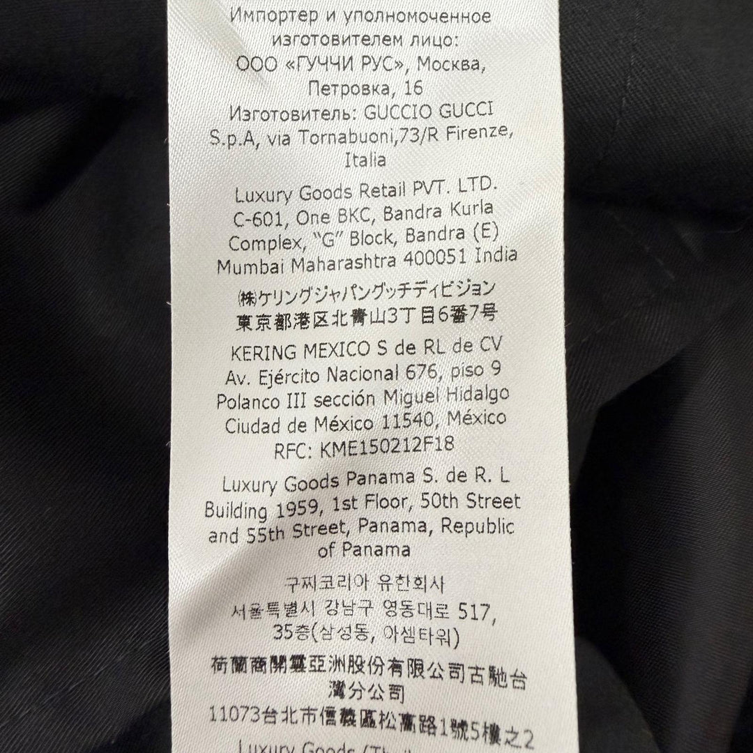 Excellent GUCCI Pants GG logo all-over print slacks/trousers Navy