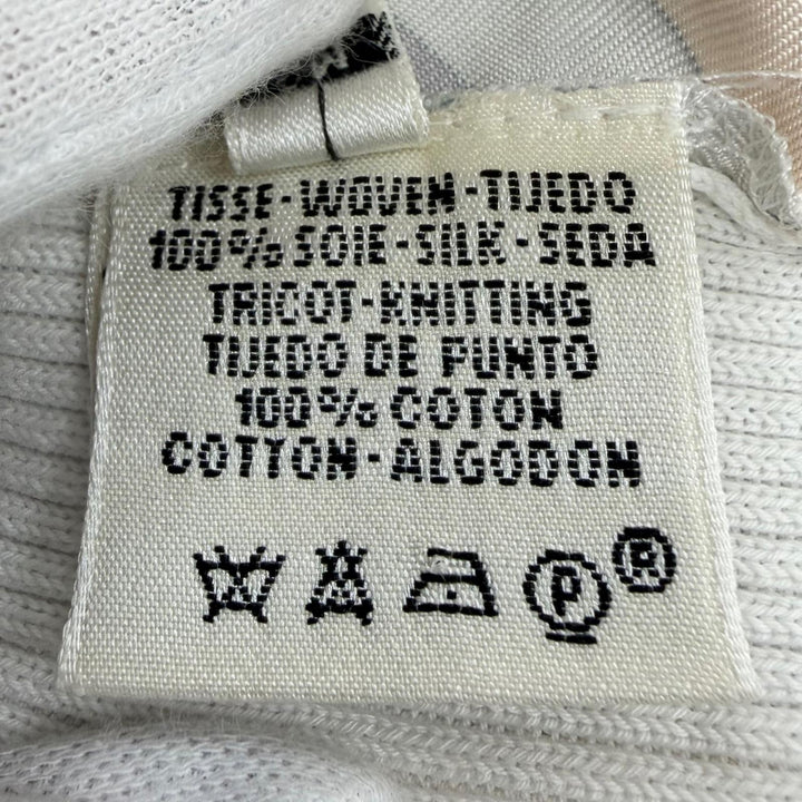 Great HERMES knit Margiela period twill laine long sleeve white silk Women