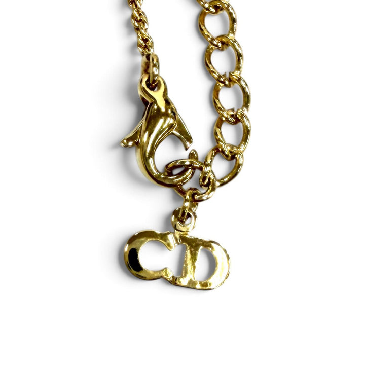 Great Christian Dior Necklace Logo motif: Rope Chain gold ー Women