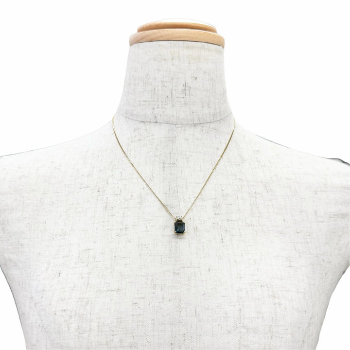 Excellent Christian Dior Necklace Square Colored Stone gold Colored stone Women