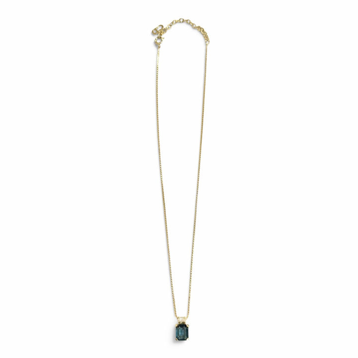 Excellent Christian Dior Necklace Square Colored Stone gold Colored stone Women