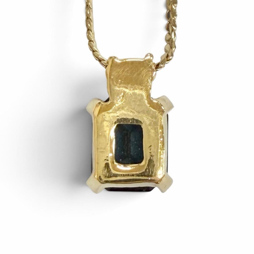 Excellent Christian Dior Necklace Square Colored Stone gold Colored stone Women