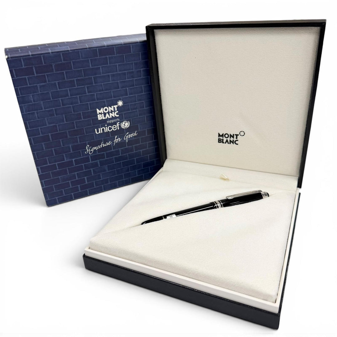 Excellent MONTBLANC UNICEF fountain pen Meisterstück black 18K mens