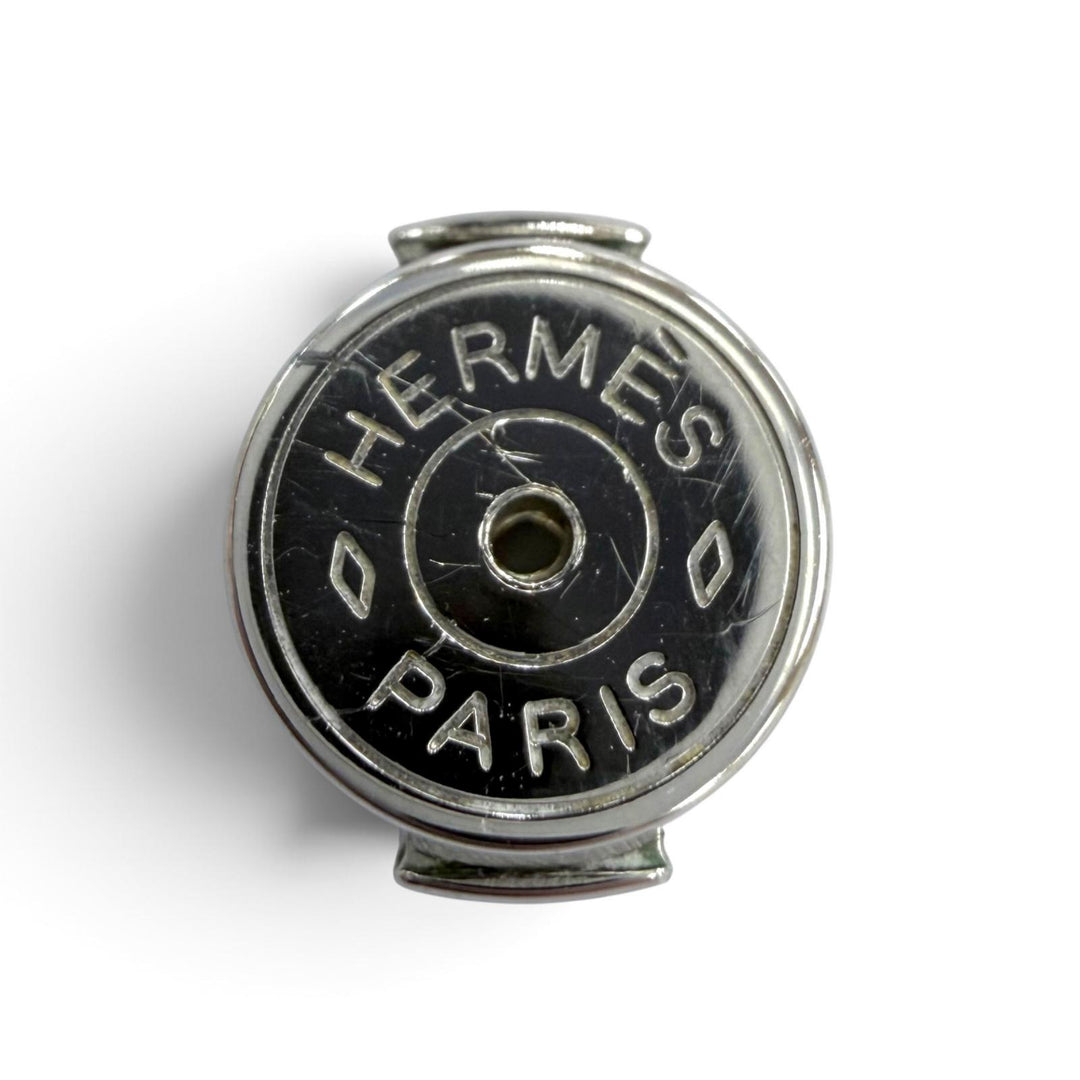 Very Good HERMES Pierce Serie Metal Post Accessories beige Buffalo horn Women