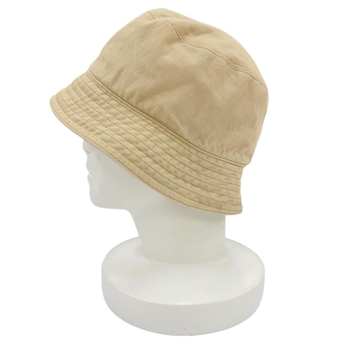 Pristine PRADA hat Triangle Bucket Hat with Logo beige cotton Women L 2HC137