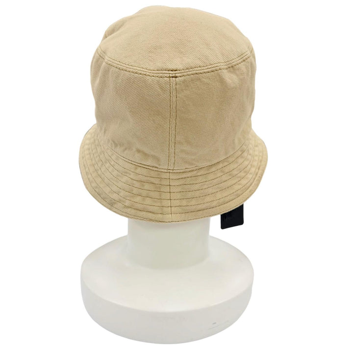 Pristine PRADA hat Triangle Bucket Hat with Logo beige cotton Women L 2HC137