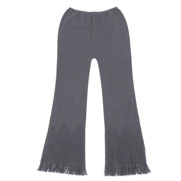 Great ISSEY MIYAKE A-POC INSIDE Pants Fringe Seamless Knit gray 2 IM13KF650