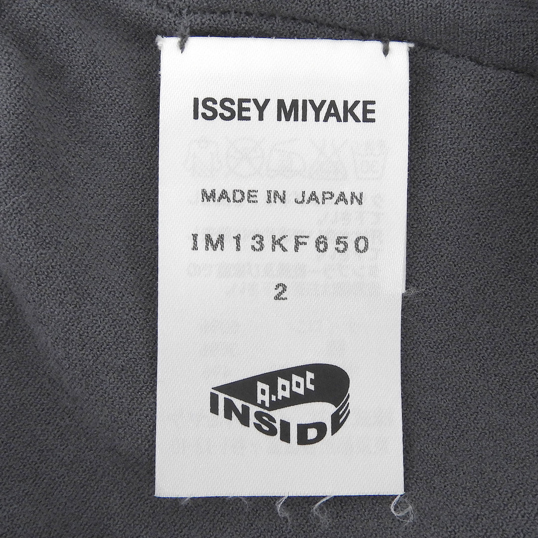 Great ISSEY MIYAKE A-POC INSIDE Pants Fringe Seamless Knit gray 2 IM13KF650