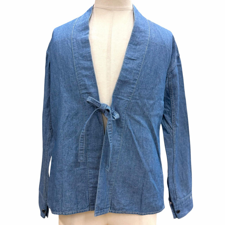 Very Good VISVIM Jacket lhamoShirts noragi Chambray selvedge blue cotton mens 1