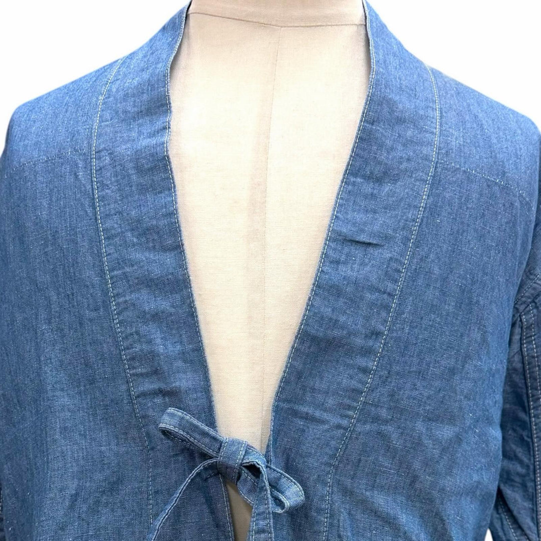 Very Good VISVIM Jacket lhamoShirts noragi Chambray selvedge blue cotton mens 1