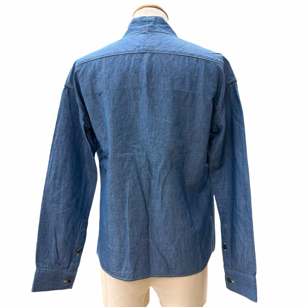 Very Good VISVIM Jacket lhamoShirts noragi Chambray selvedge blue cotton mens 1
