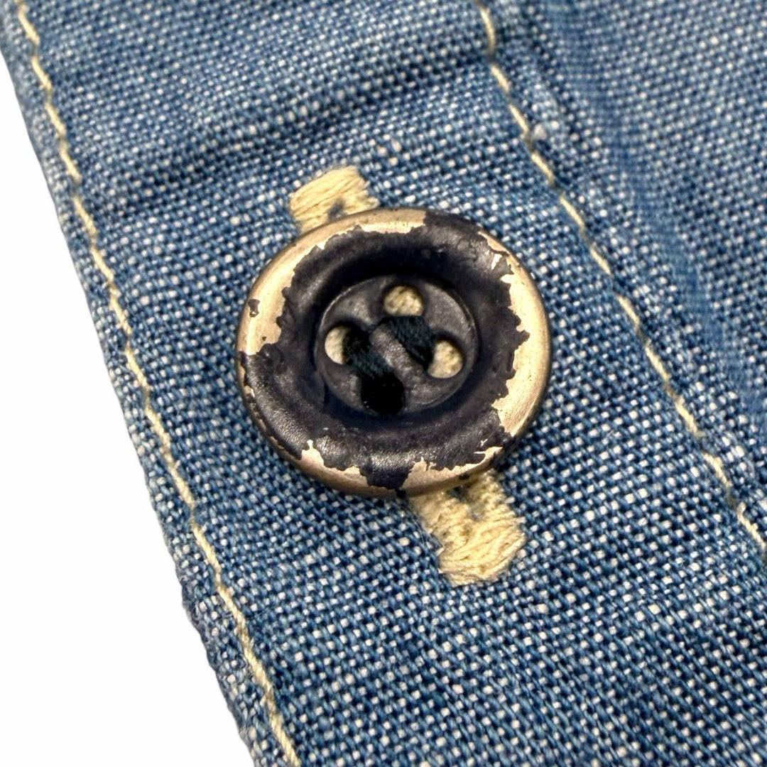 Very Good VISVIM Jacket lhamoShirts noragi Chambray selvedge blue cotton mens 1