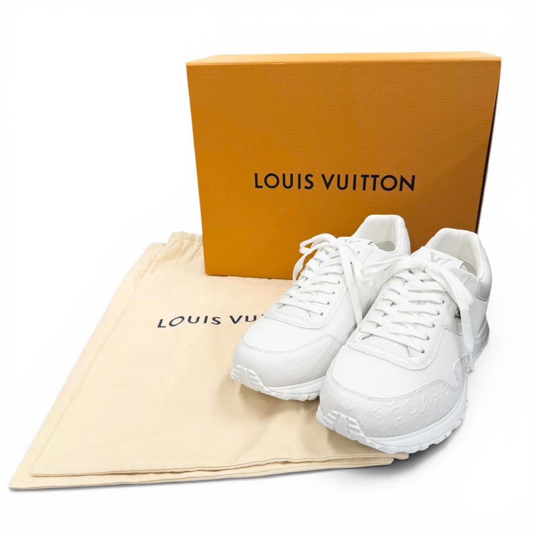 Pristine LOUIS VUITTON sneakers Monogram white mesh mens 7