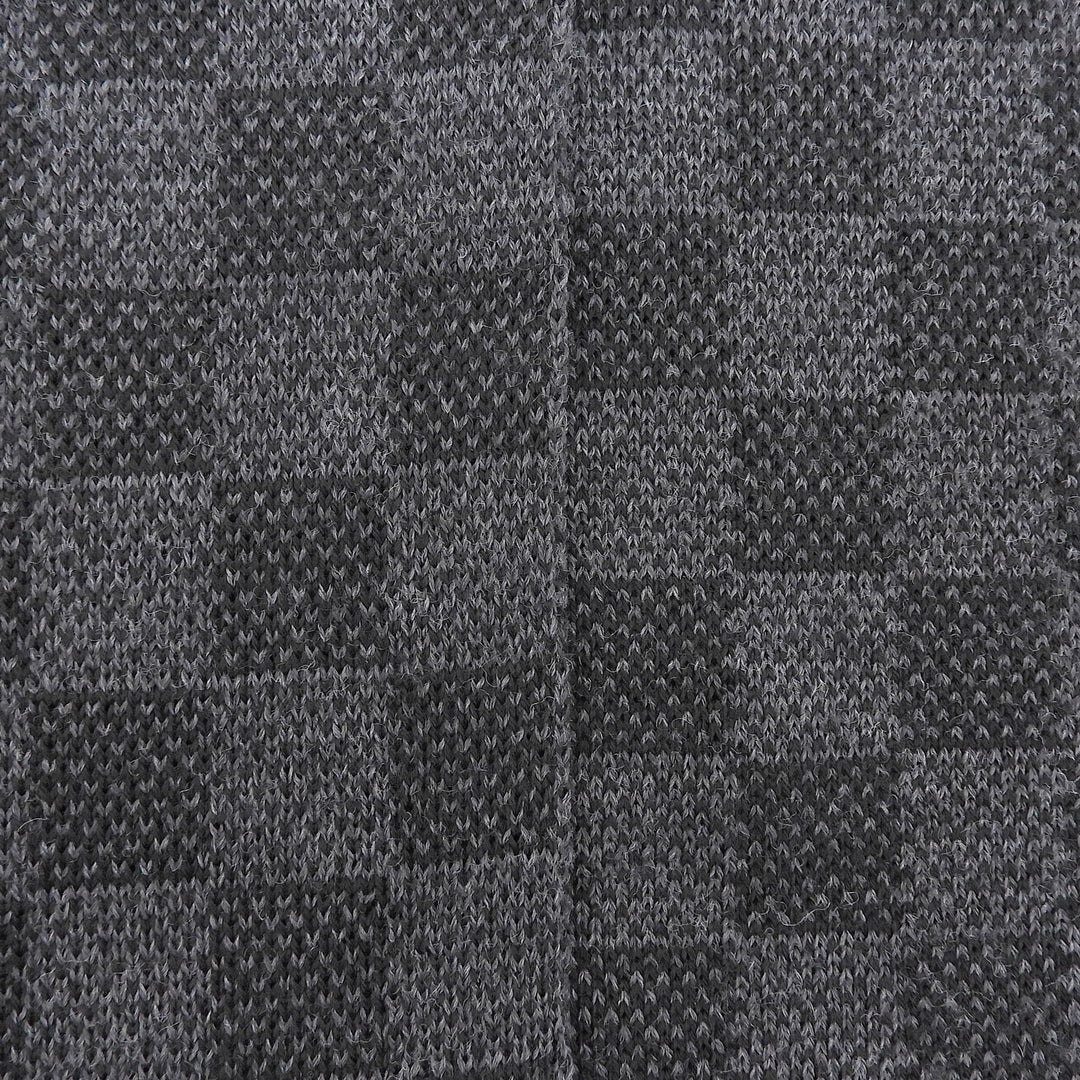 Great LOUIS VUITTON Scarf Escalp Petit Damier Logo patch black wool mens M70028