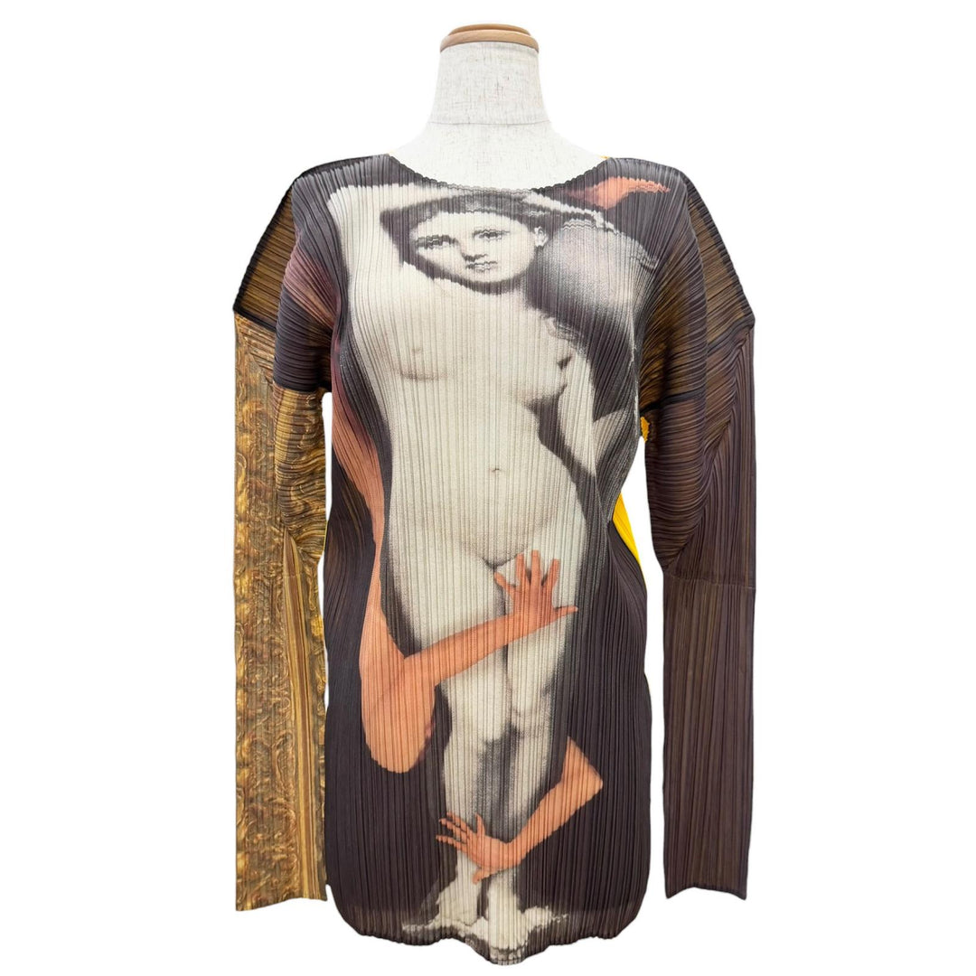 Great PLEATS PLEASE tops Yasumasa Morimura Rare Archive Long Sleeve 3 PP04-JK702