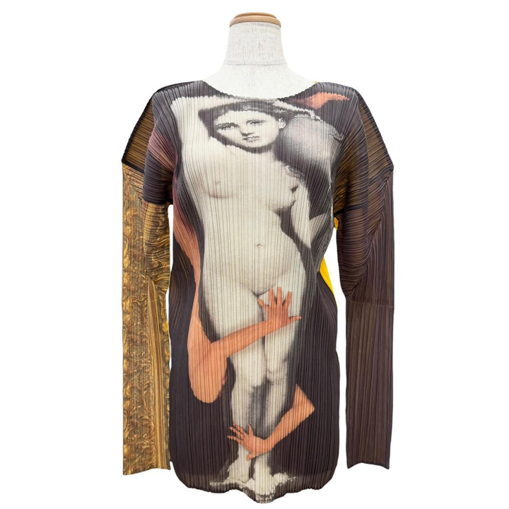 Great PLEATS PLEASE tops Yasumasa Morimura Rare Archive Long Sleeve 3 PP04-JK702