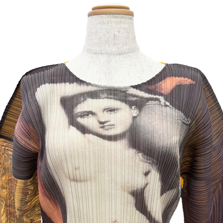 Great PLEATS PLEASE tops Yasumasa Morimura Rare Archive Long Sleeve 3 PP04-JK702
