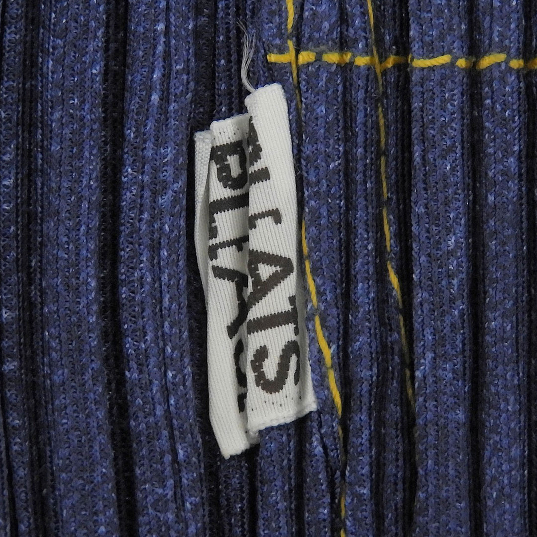 Excellent PLEATS PLEASE Pants Denim Transfer Pleated Indigo 2 PP75-JF022
