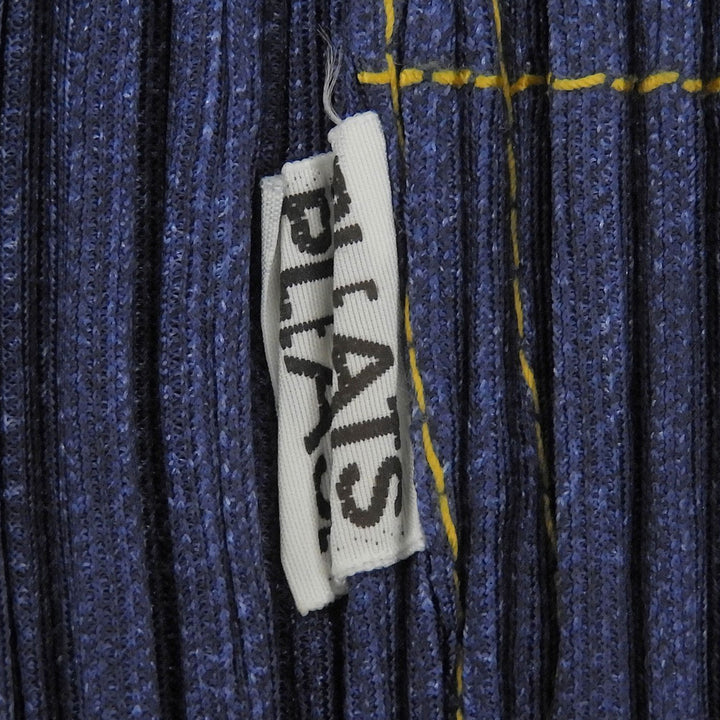 Excellent PLEATS PLEASE Pants Denim Transfer Pleated Indigo 2 PP75-JF022