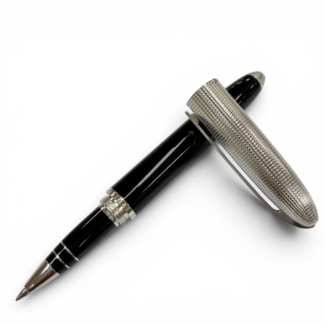 Excellent LOUIS VUITTON Ballpoint pen Dock lacquer Silver mens