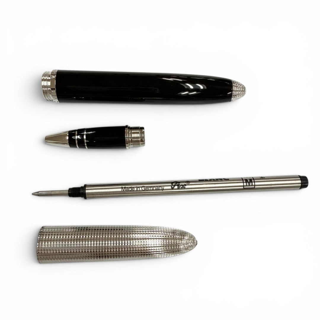 Excellent LOUIS VUITTON Ballpoint pen Dock lacquer Silver mens