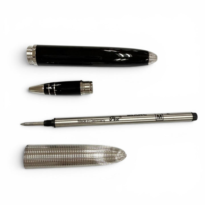 Excellent LOUIS VUITTON Ballpoint pen Dock lacquer Silver mens