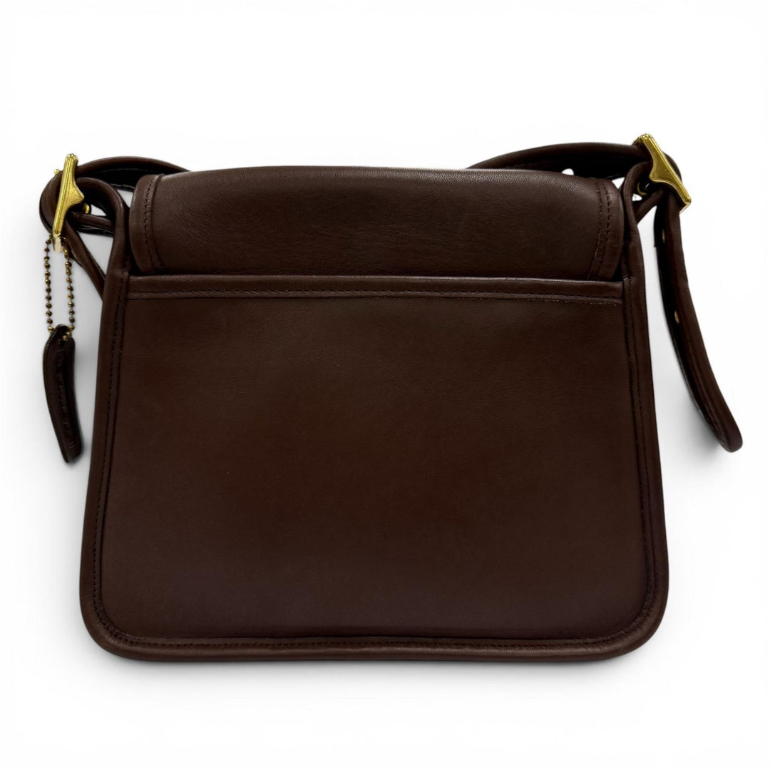 Very Good COACH Shoulder Bag Old Coach Rambler Turnlock Flap Brown Women 9061