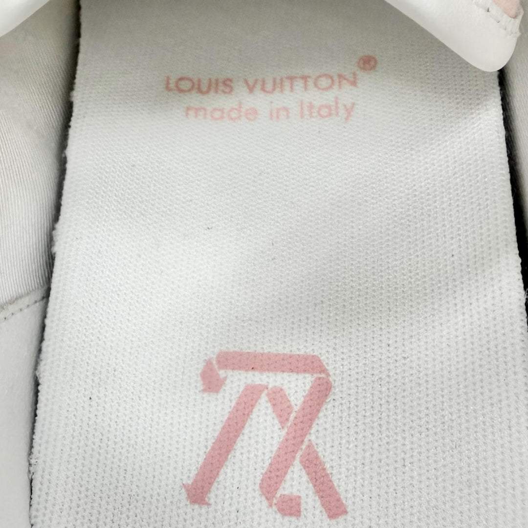 Excellent LOUIS VUITTON Nautical LV Lagoon Sneakers pink Monogramdenim 36 1AGYFO