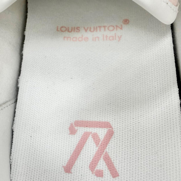 Excellent LOUIS VUITTON Nautical LV Lagoon Sneakers pink Monogramdenim 36 1AGYFO